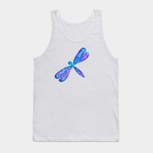 blue and pink mosaic dragonfly Tank Top